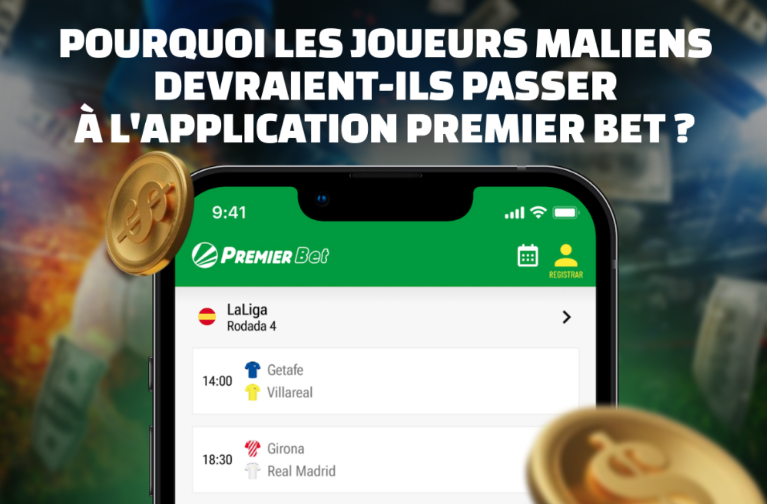 l'application Premier Bet